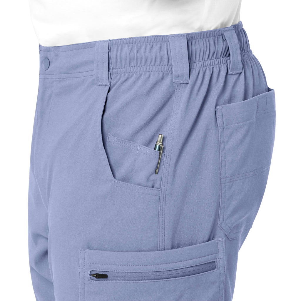 Rugged Flex Peak C55037 Men's Straight Leg Cargo Scrub Pants Ceil Blue