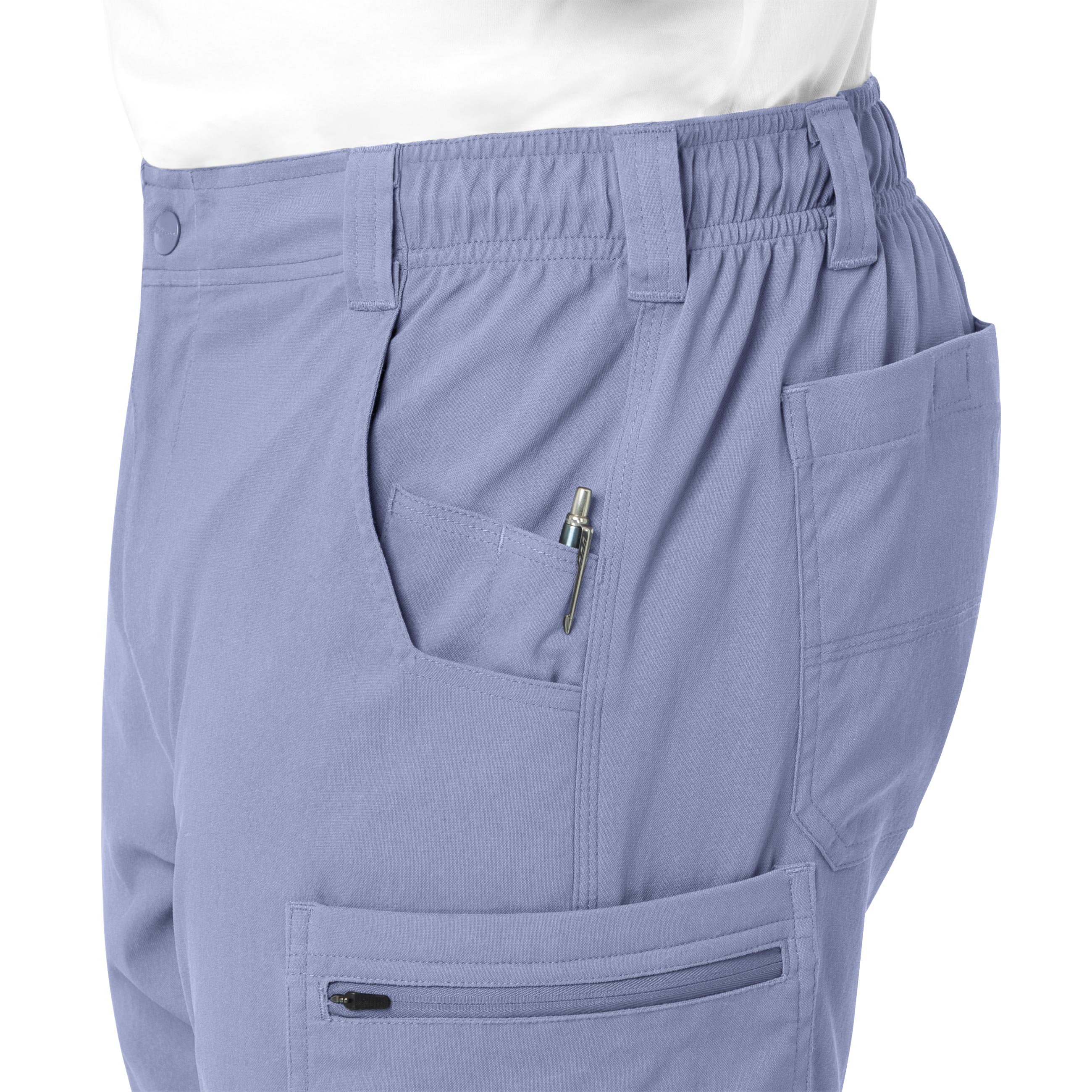 Rugged Flex Peak C55037 Men's Straight Leg Cargo Scrub Pants Ceil Blue