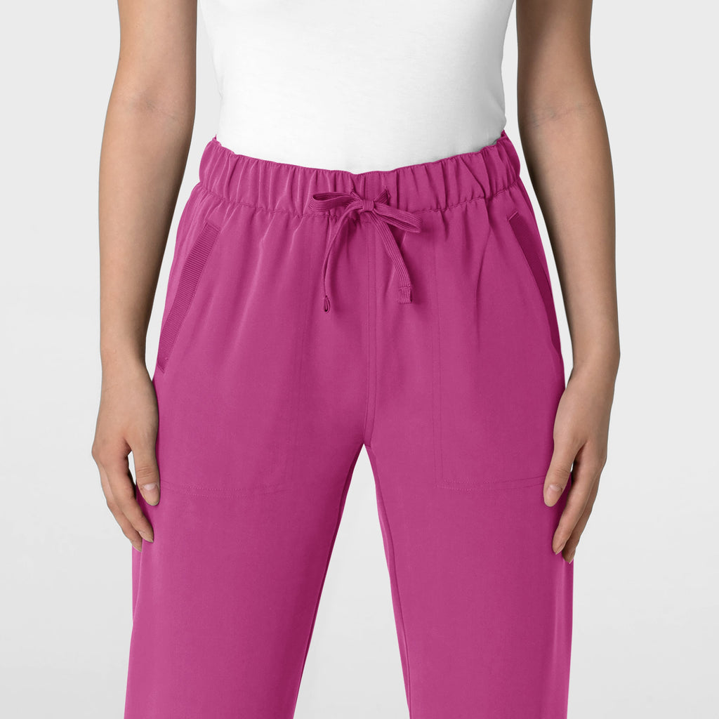 Nova 5232 Stovepipe High-Low Hem Scrub Pants Raspberry