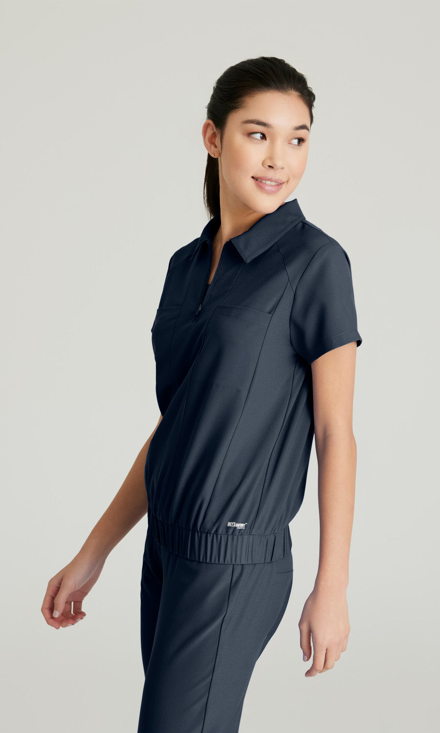 Grey's Anatomy Evolve GSST215 Perseverance Scrub Top Steel