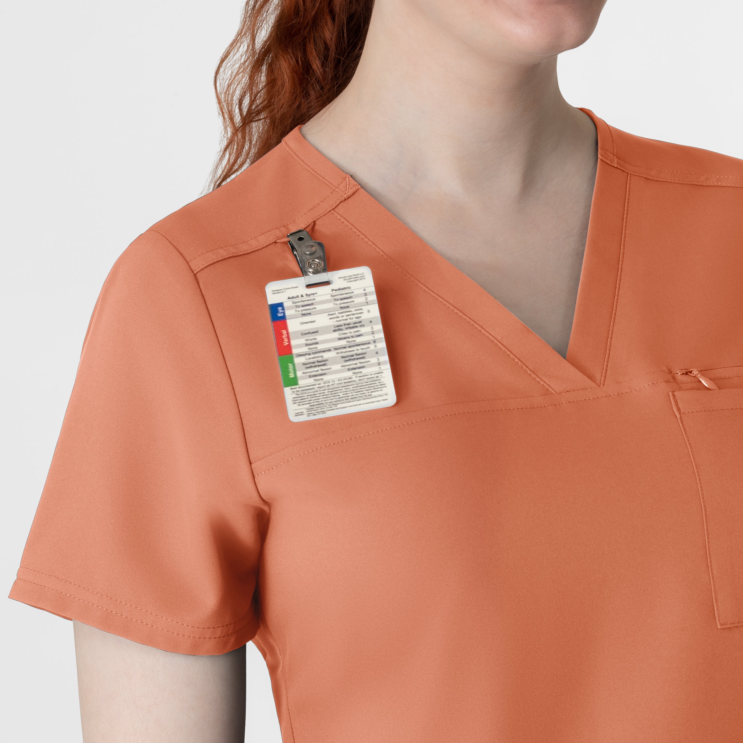 Thrive 6222 V-Neck Tuck-In Scrub Top Terracotta