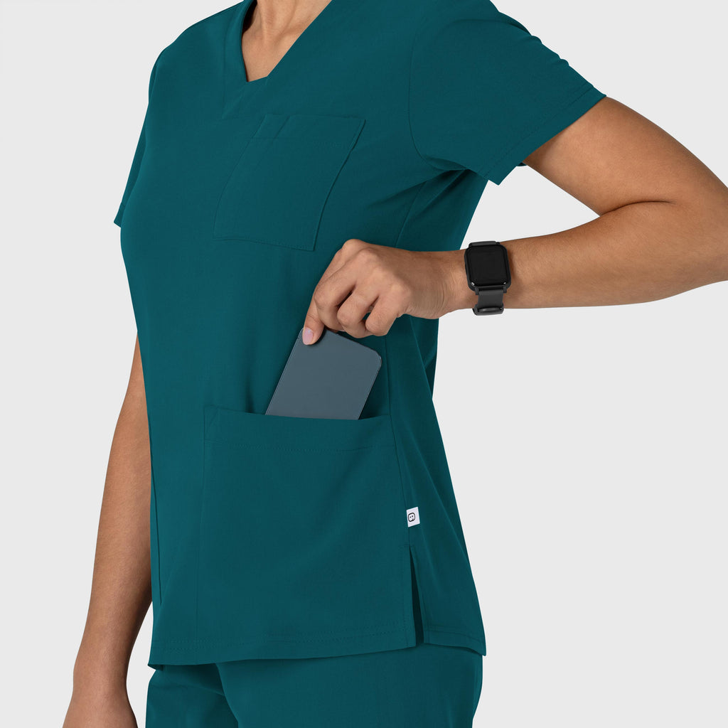 Nova 6132 Flex-n-Reach V-Neck Scrub Top Caribbean
