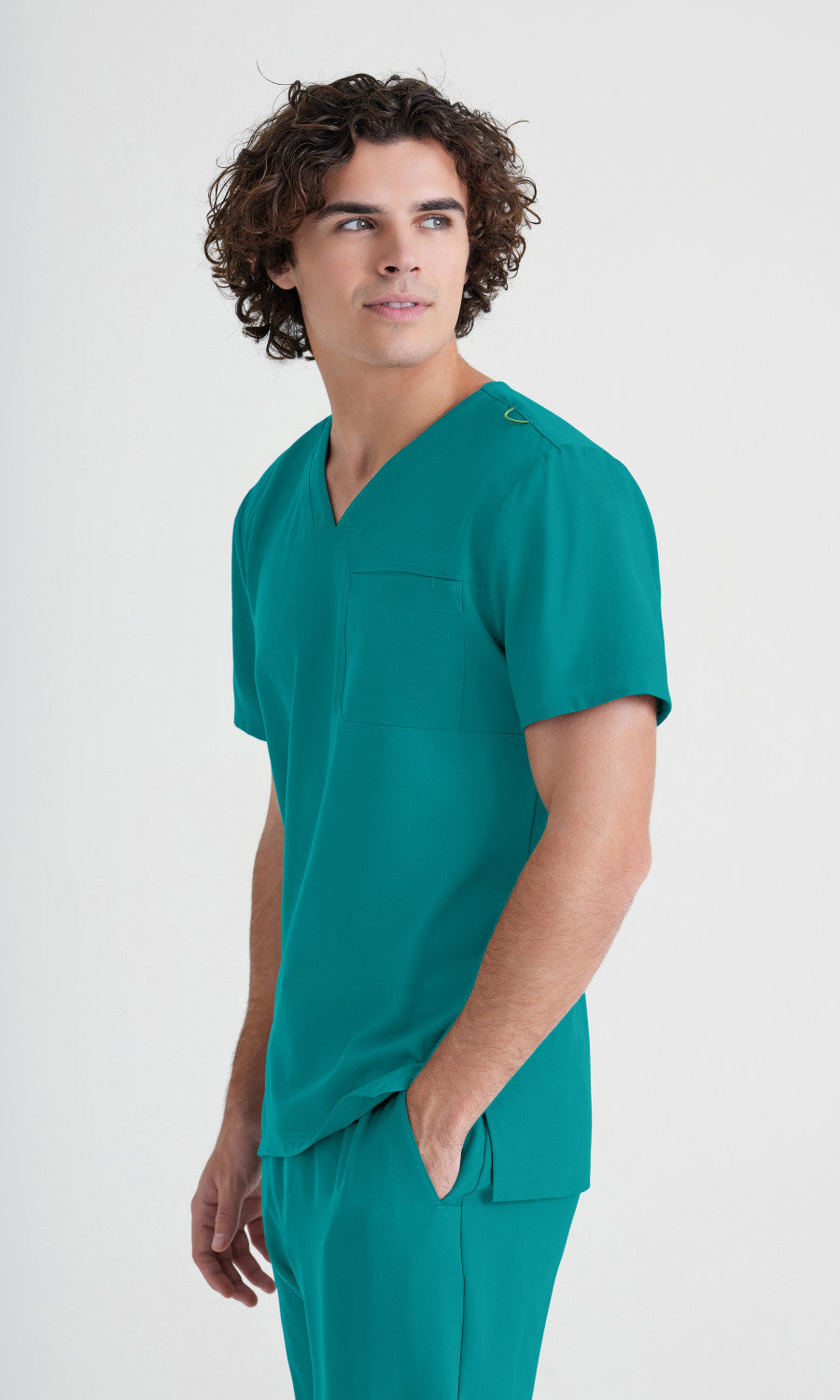 Grey's Anatomy Evolve GSST179 Journey Scrub Top Teal