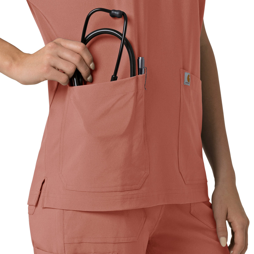 Force Cross-Flex C13110 Oversized V-Neck Scrub Top Wildrose