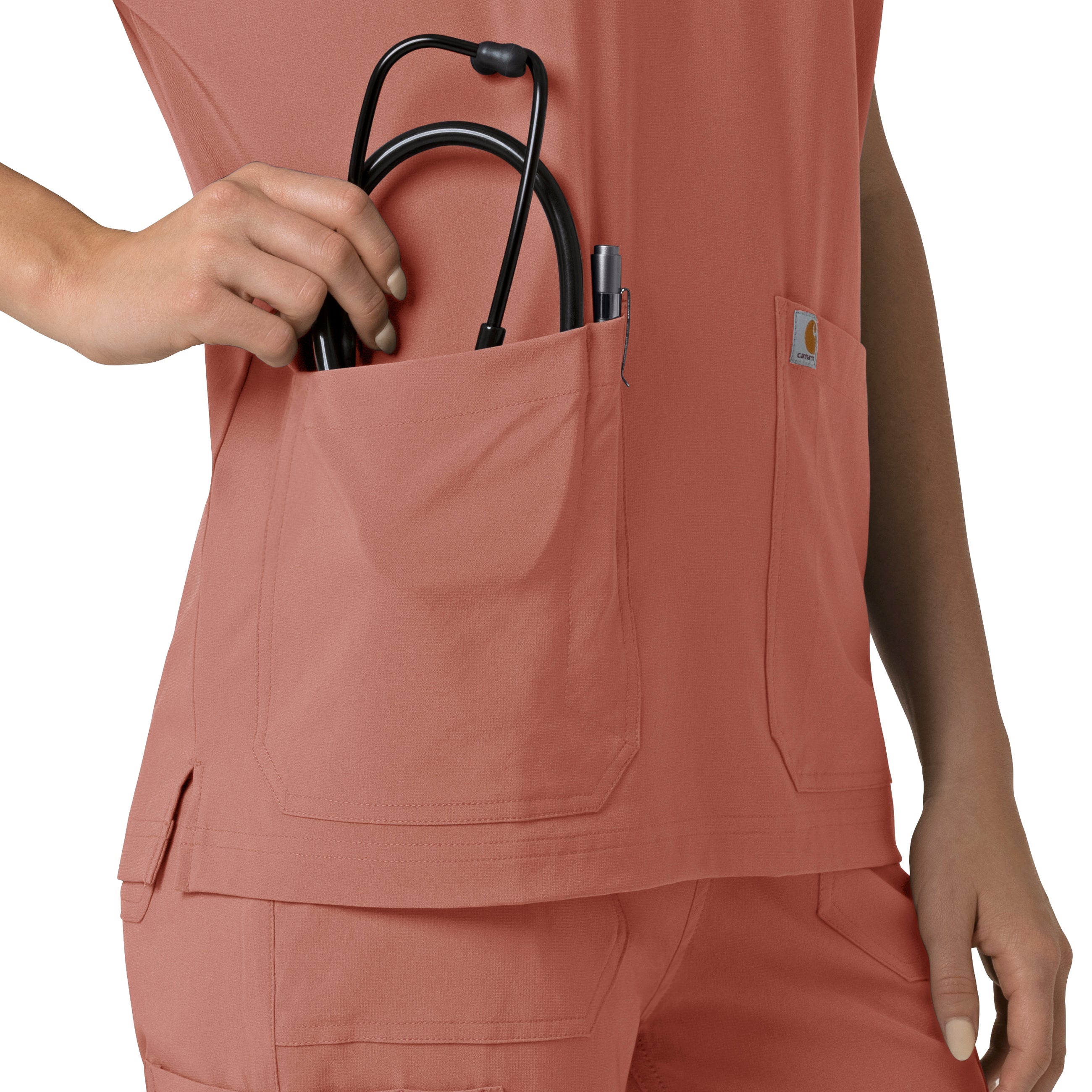 Force Cross-Flex C13110 Oversized V-Neck Scrub Top Wildrose