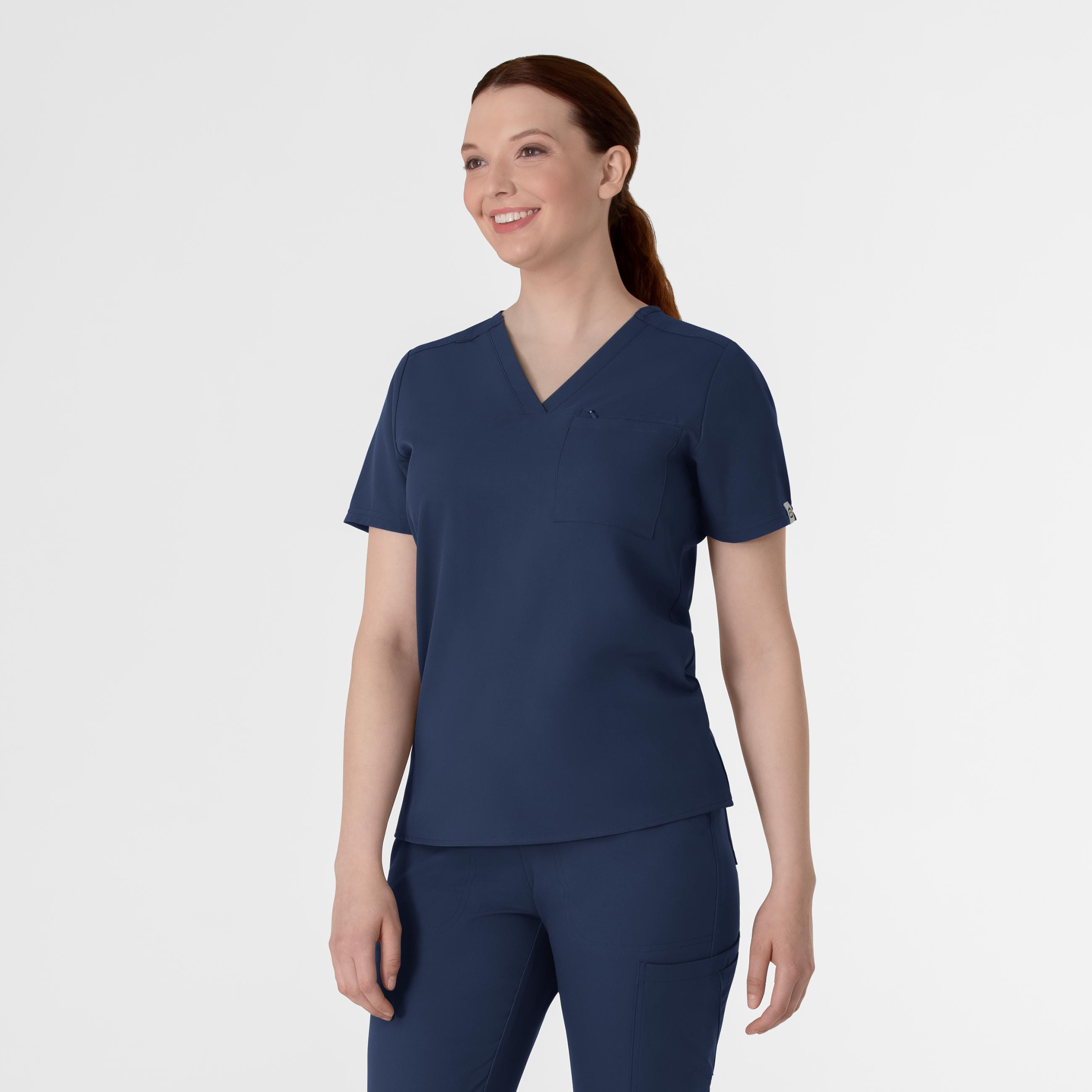 Thrive 6222 V-Neck Tuck-In Scrub Top Navy