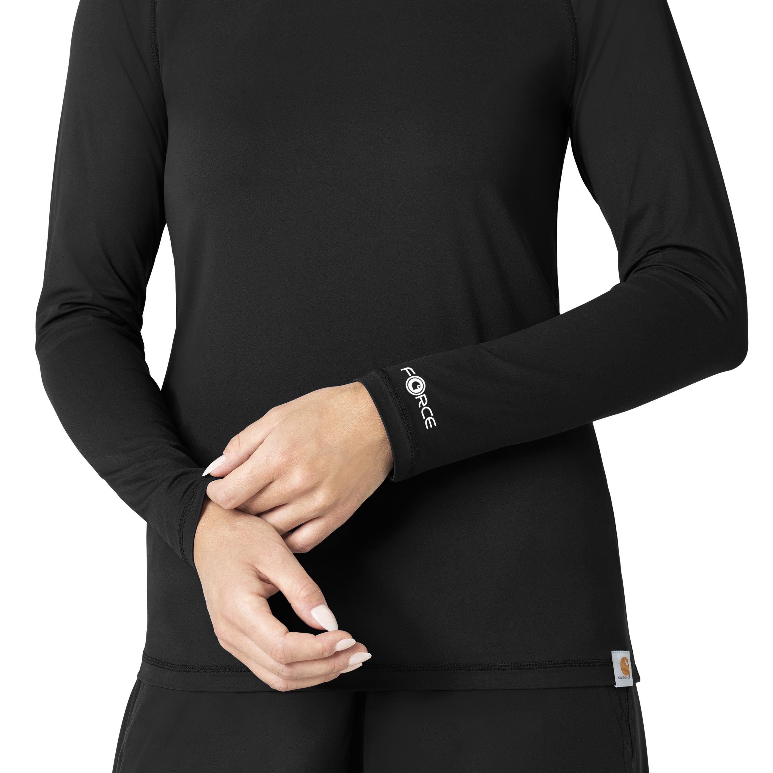 Force Sub-Scrubs C31002 Performance Long Sleeve Tee Black