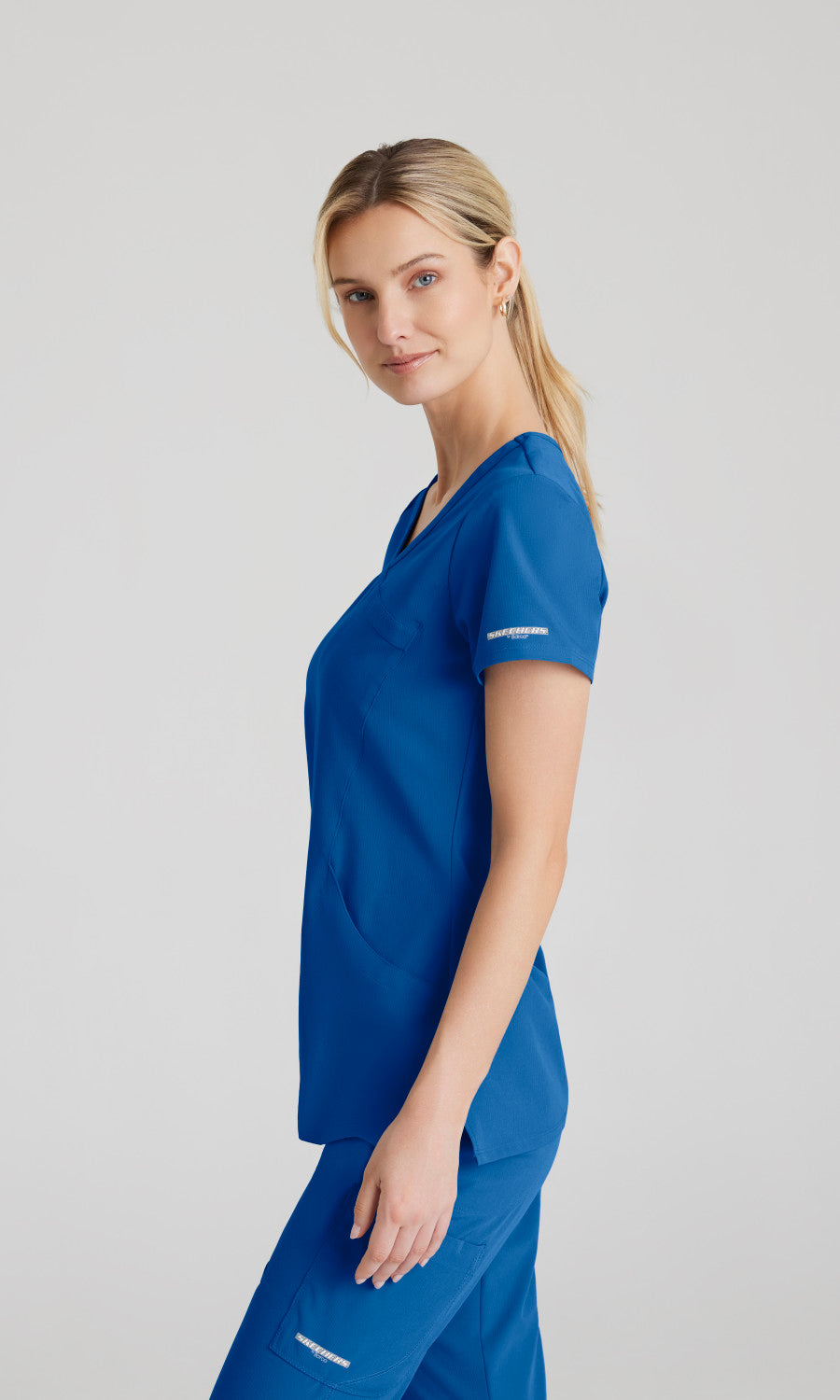 Skechers SK102 Reliance Scrub Top New Royal