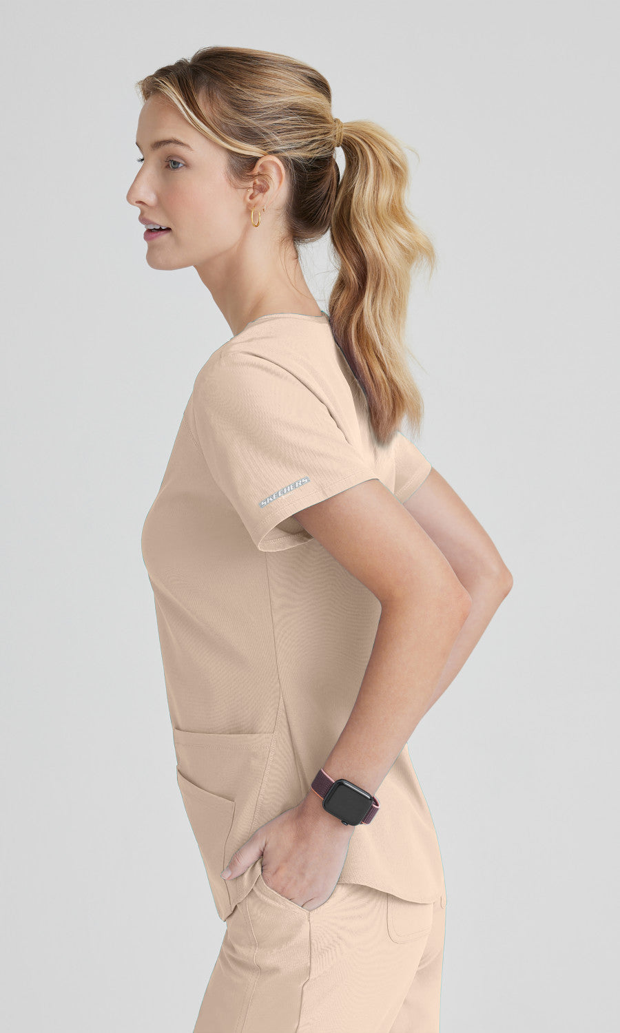 Skechers SK101 Breeze Scrub Top New Khaki