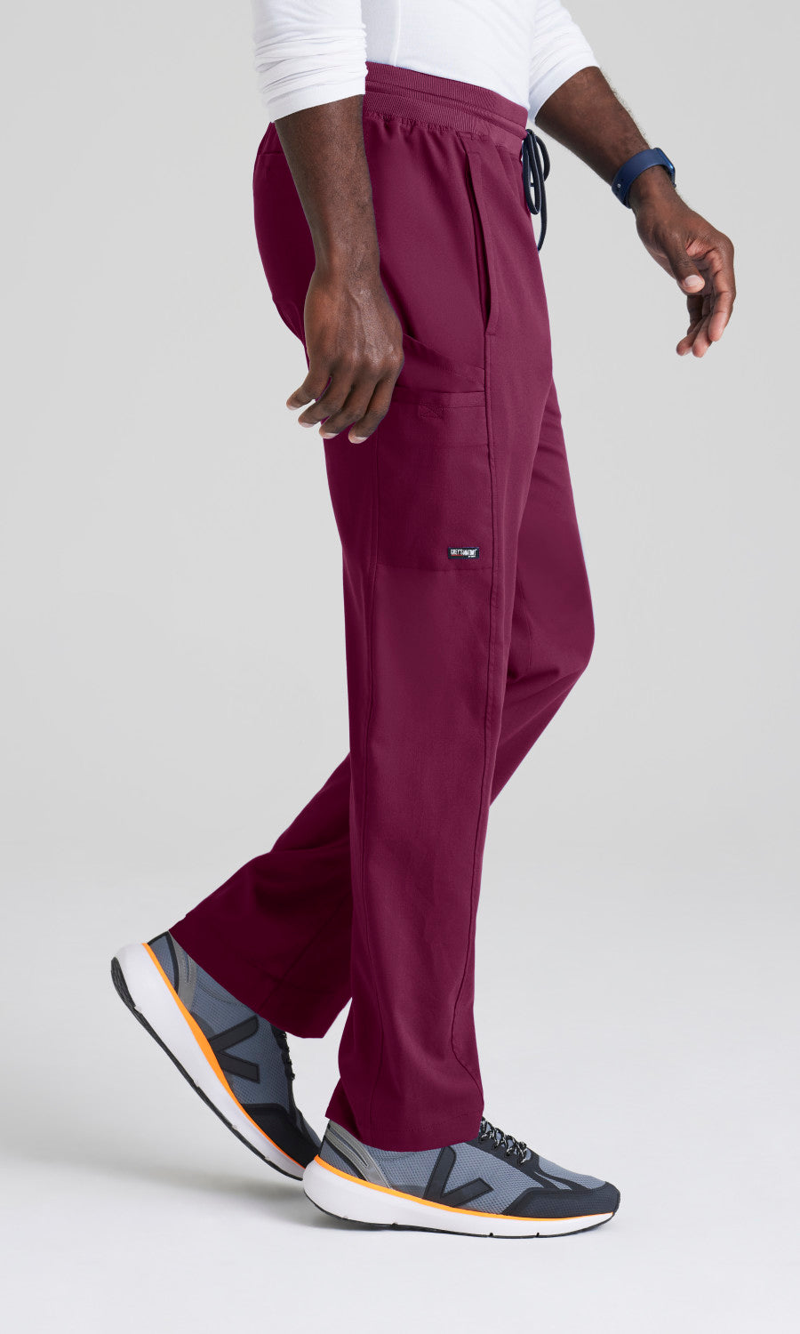 Grey's Anatomy Stretch GRSP617 Hudson Scrub Pants Wine