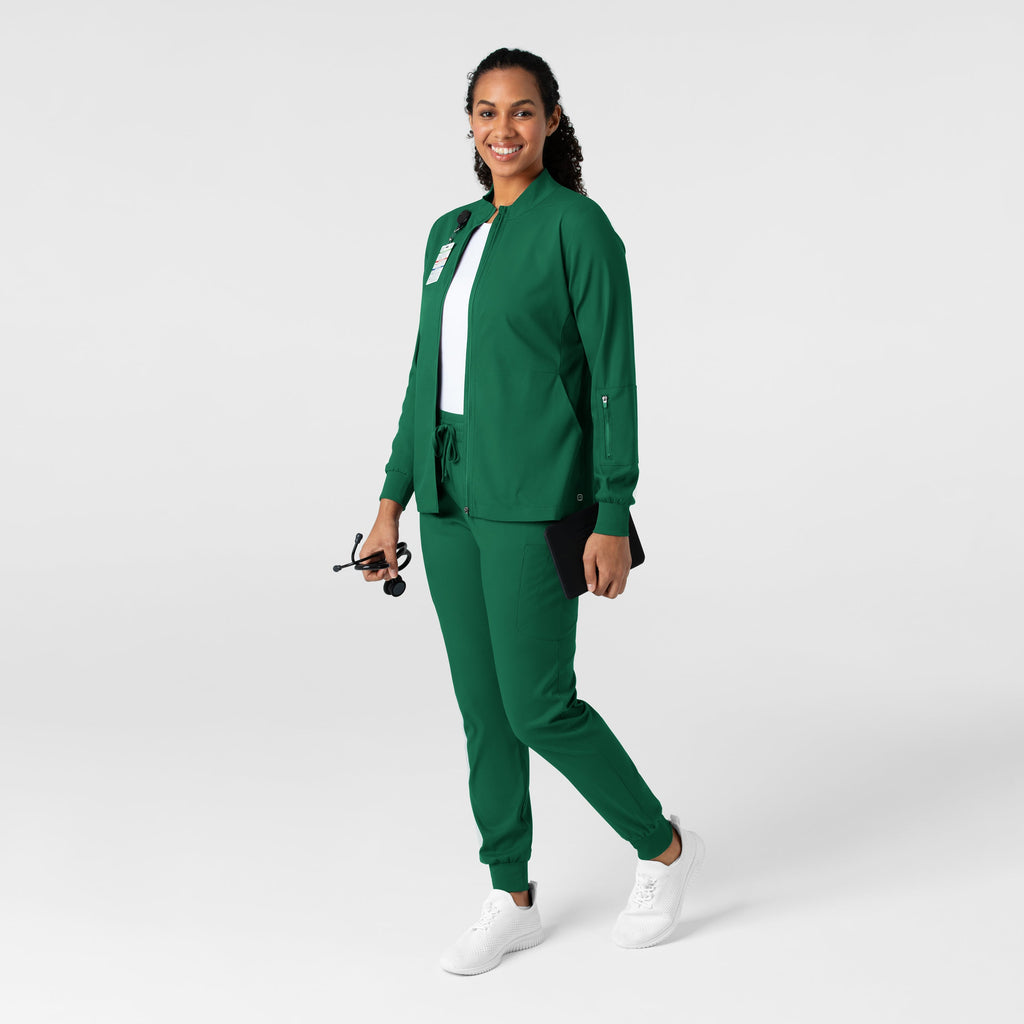 Boundless 8151 Warm Up Scrub Jacket Hunter