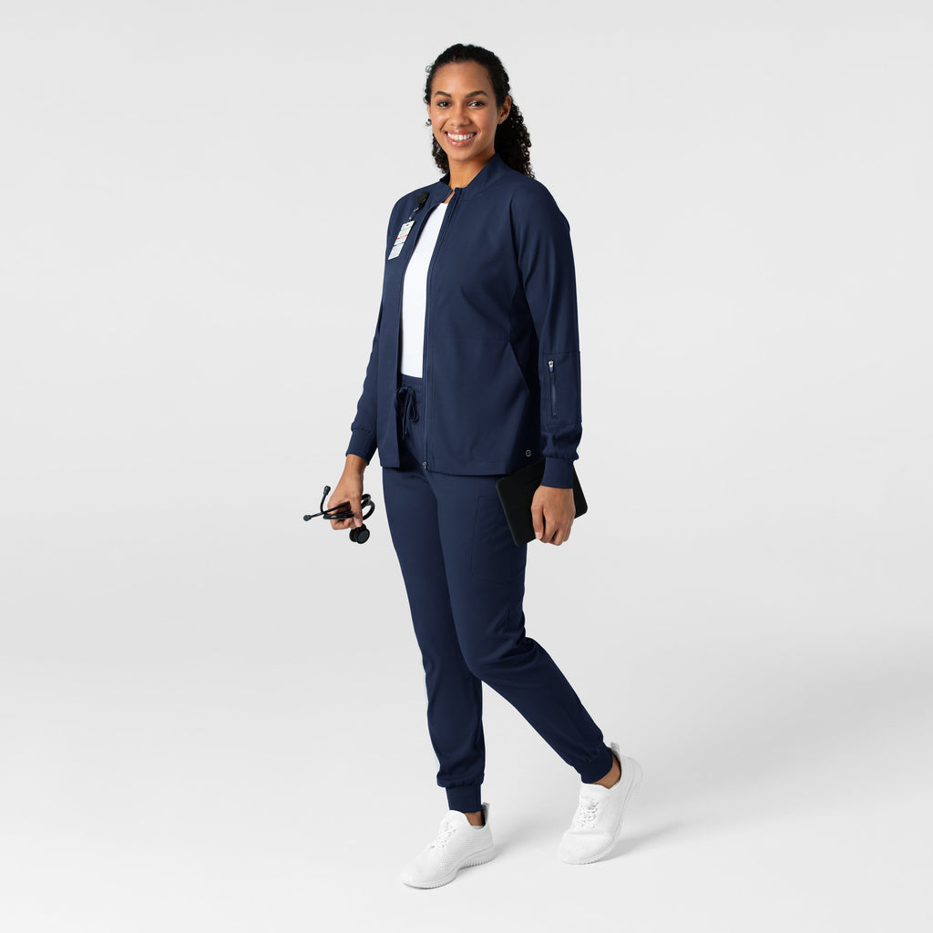 Boundless 8151 Warm Up Scrub Jacket Navy