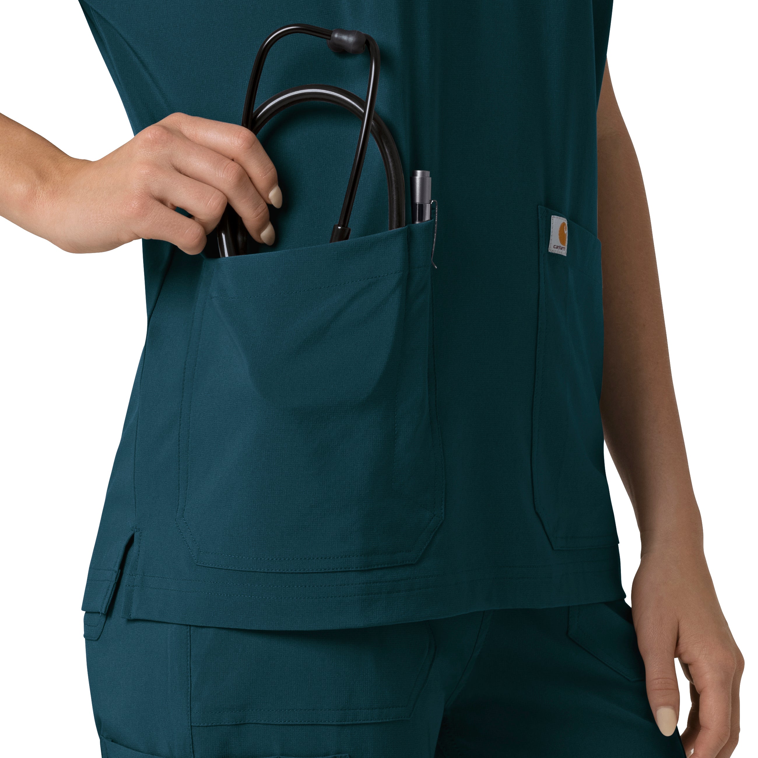 Force Cross-Flex C13110 Oversized V-Neck Scrub Top Caribbean