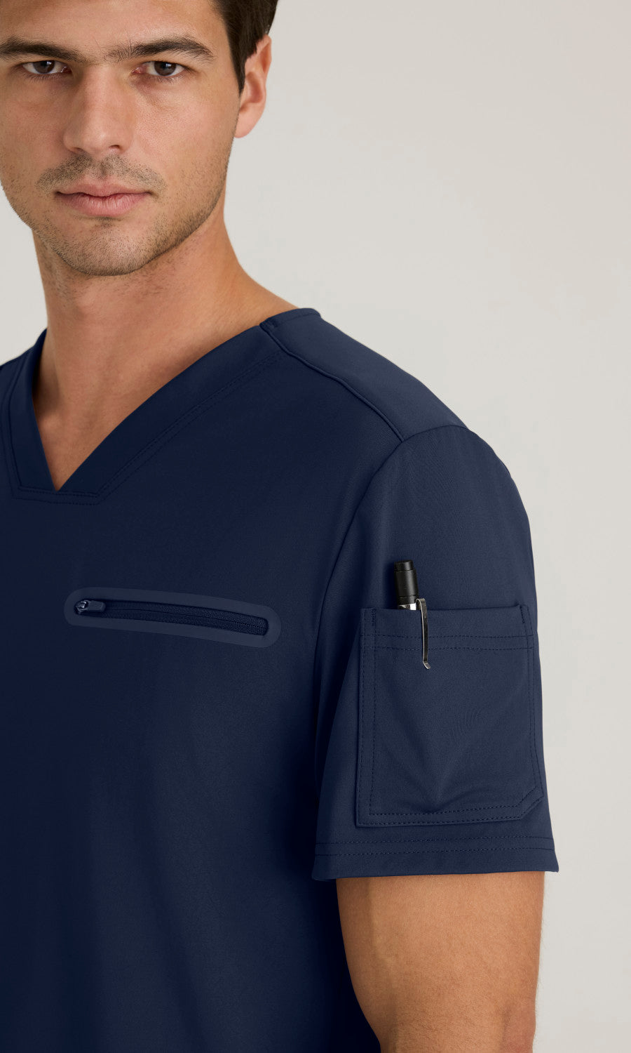 Grey's Anatomy Knit Stretch GRST275 Clarity Top Indigo