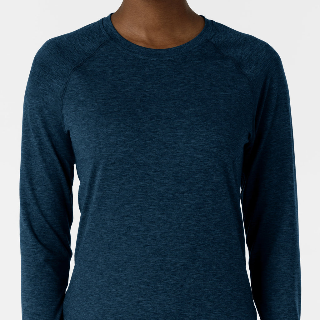 Layers 2139 Watch Window Long Sleeve Underscrub Top Royal Heather