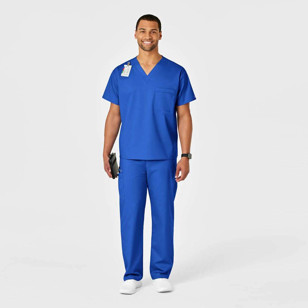 WonderWORK 500 Unisex Drawstring Cargo Scrub Pants Royal