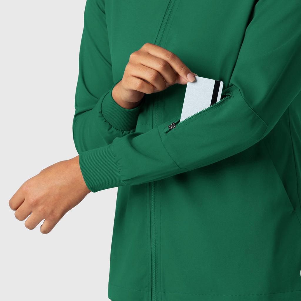 Boundless 8151 Warm Up Scrub Jacket Hunter
