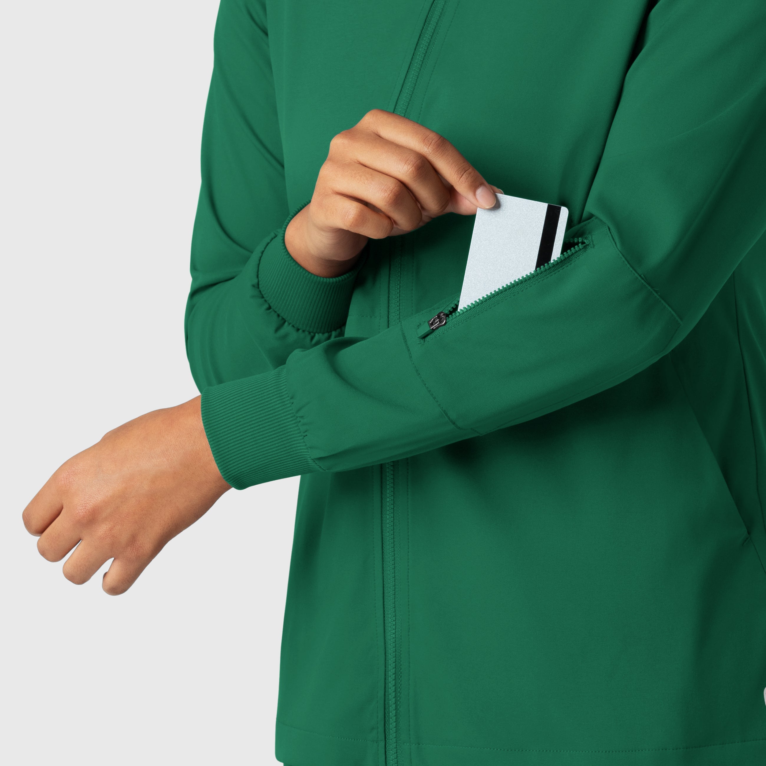 Boundless 8151 Warm Up Scrub Jacket Hunter