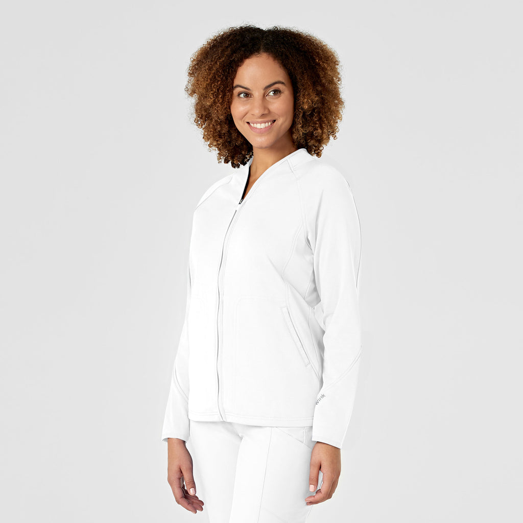 Layers 8209 Fleece Full Zip Jacket White