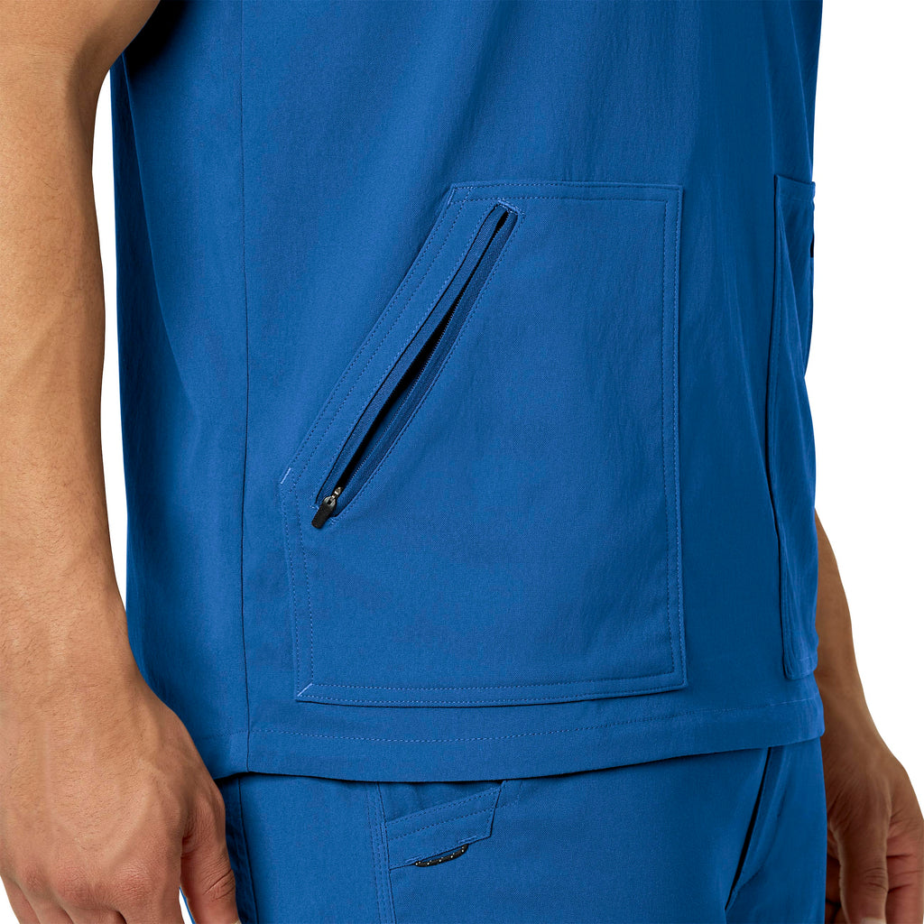 Rugged Flex Peak C15037 Men's 5-Pocket V-Neck Scrub Top Royal