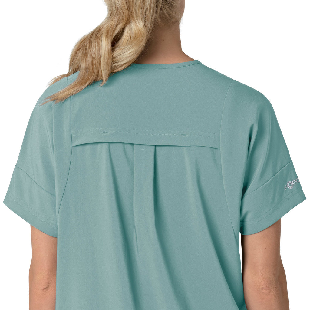 Force Cross-Flex C13110 Oversized V-Neck Scrub Top Summer Blue