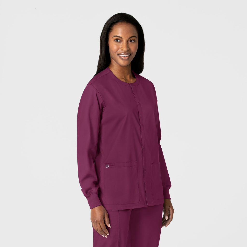 WonderWORK 800 Unisex Snap Front Jacket Wine