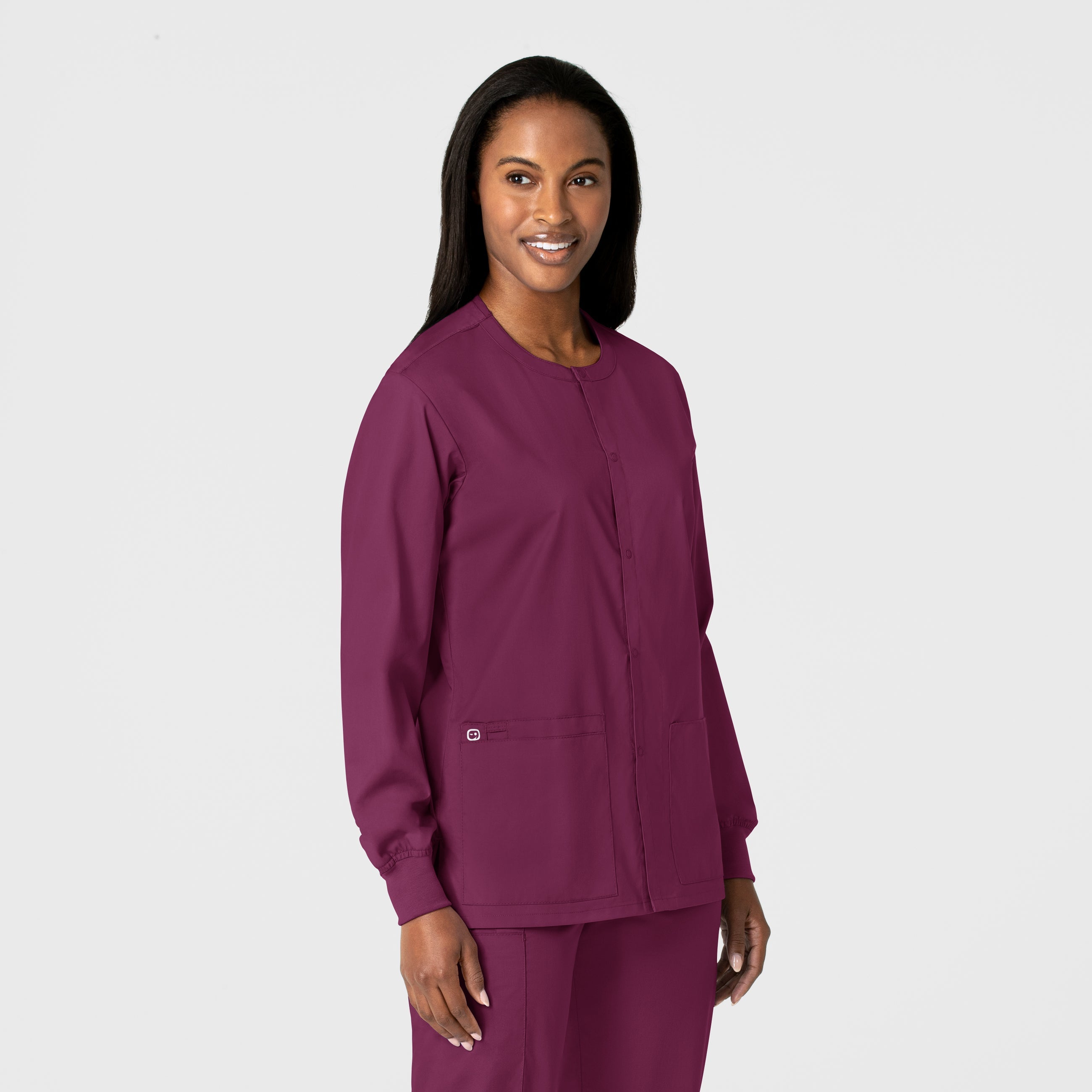 WonderWORK 800 Unisex Snap Front Jacket Wine