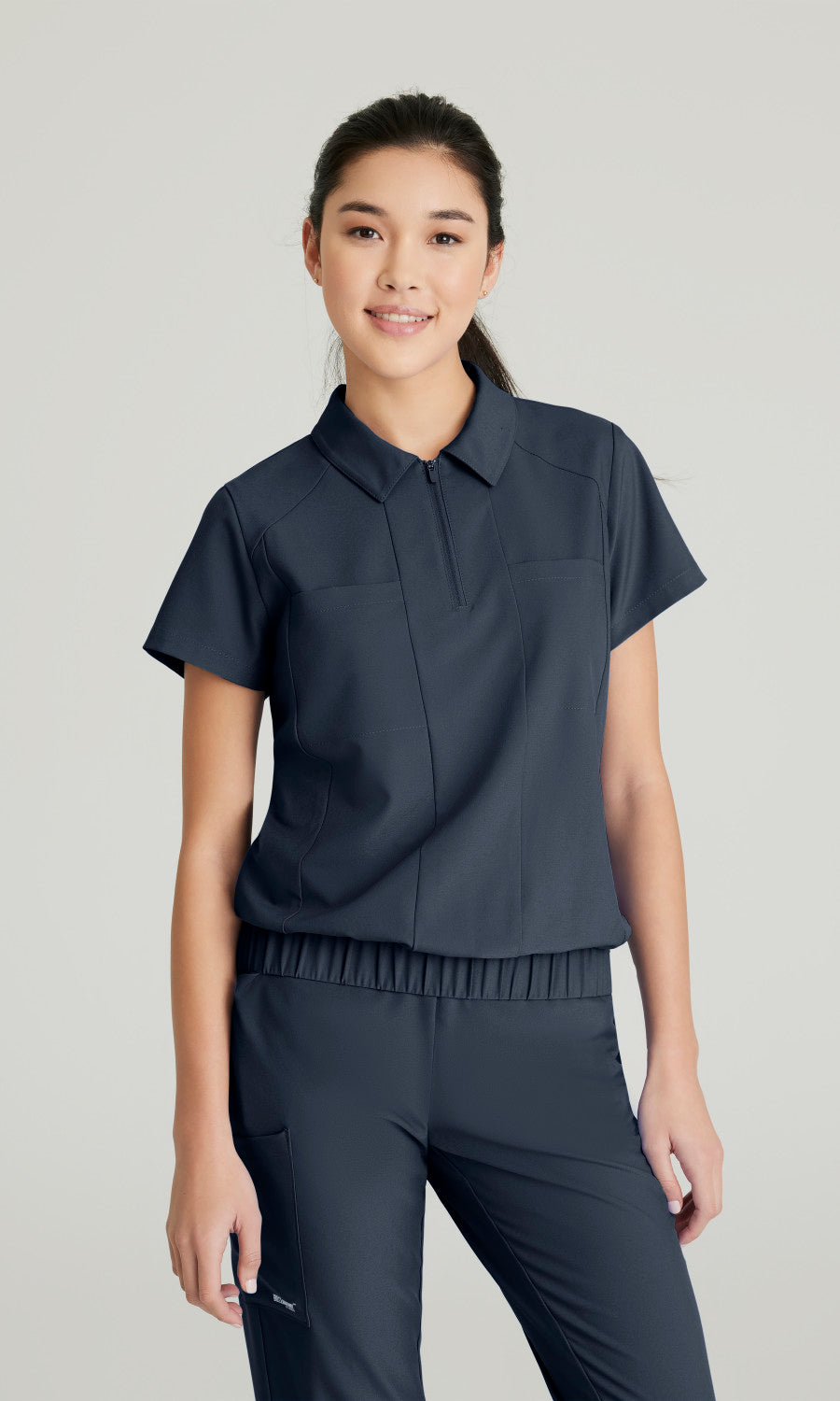 Grey's Anatomy Evolve GSST215 Perseverance Scrub Top Steel