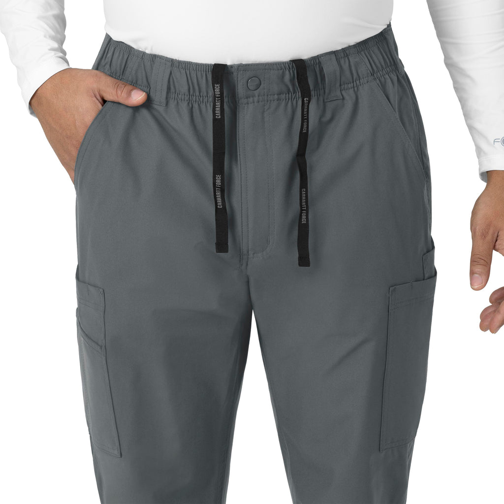 Force Essentials C56113 Men's Straight Leg Cargo Scrub Pants Pewter