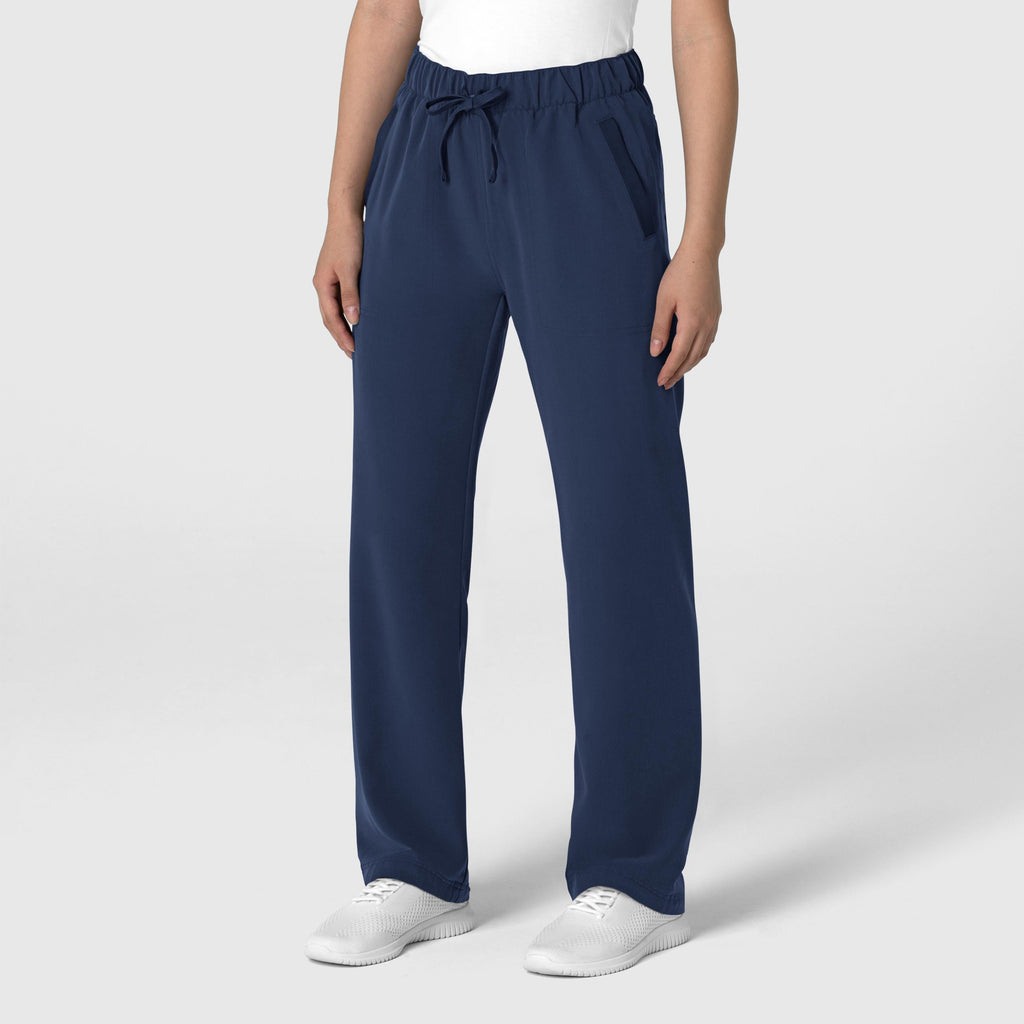 Nova 5232 Stovepipe High-Low Hem Scrub Pants Navy