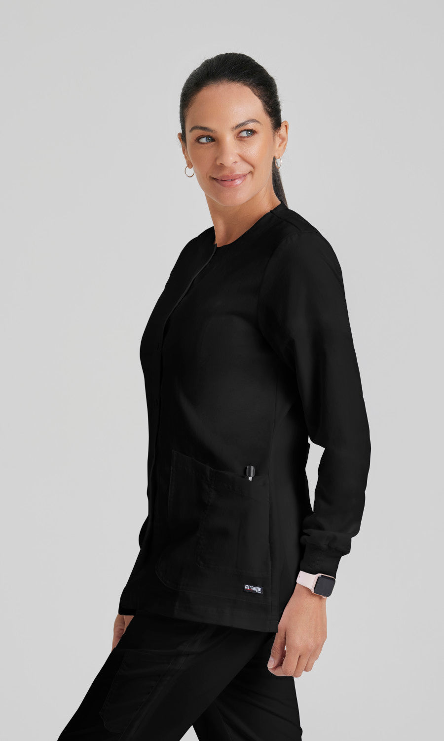 Grey's Anatomy 4450 Jamie Scrub Jacket Black