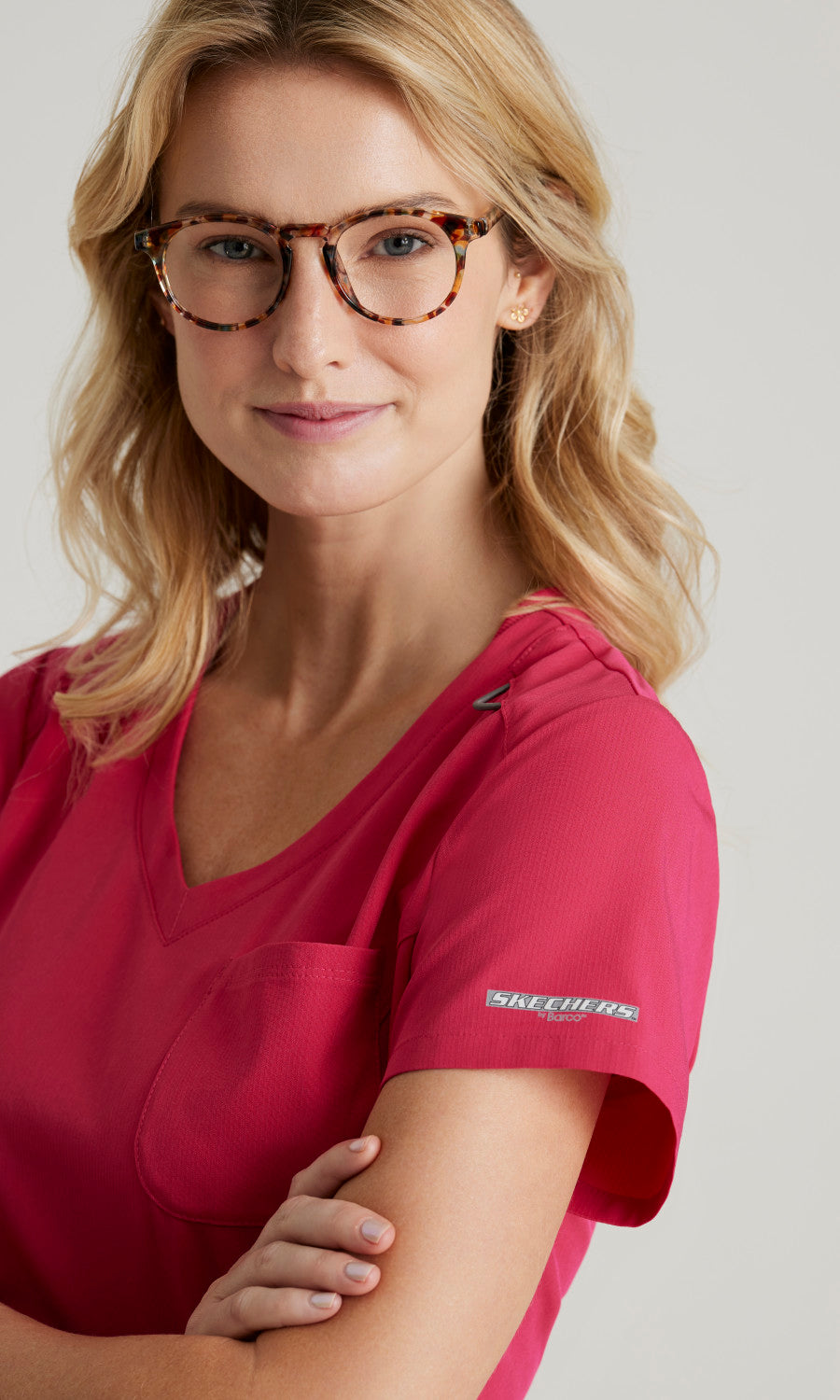 Skechers SKT147 Dignity Scrub Top Vibrance Pink