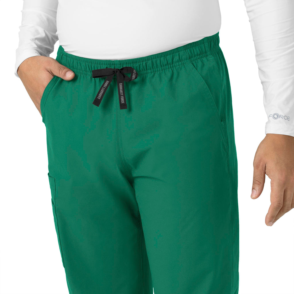 Force Essentials C55013 Unisex Elastic Waist Cargo Scrub Pants Hunter