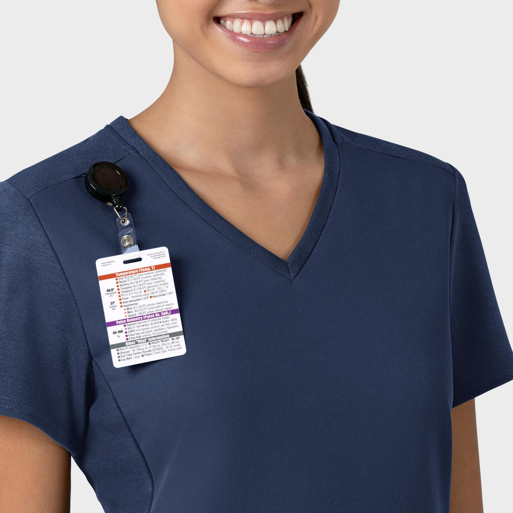 Thrive 6522 Flex-n-Reach V-Neck Scrub Top Navy