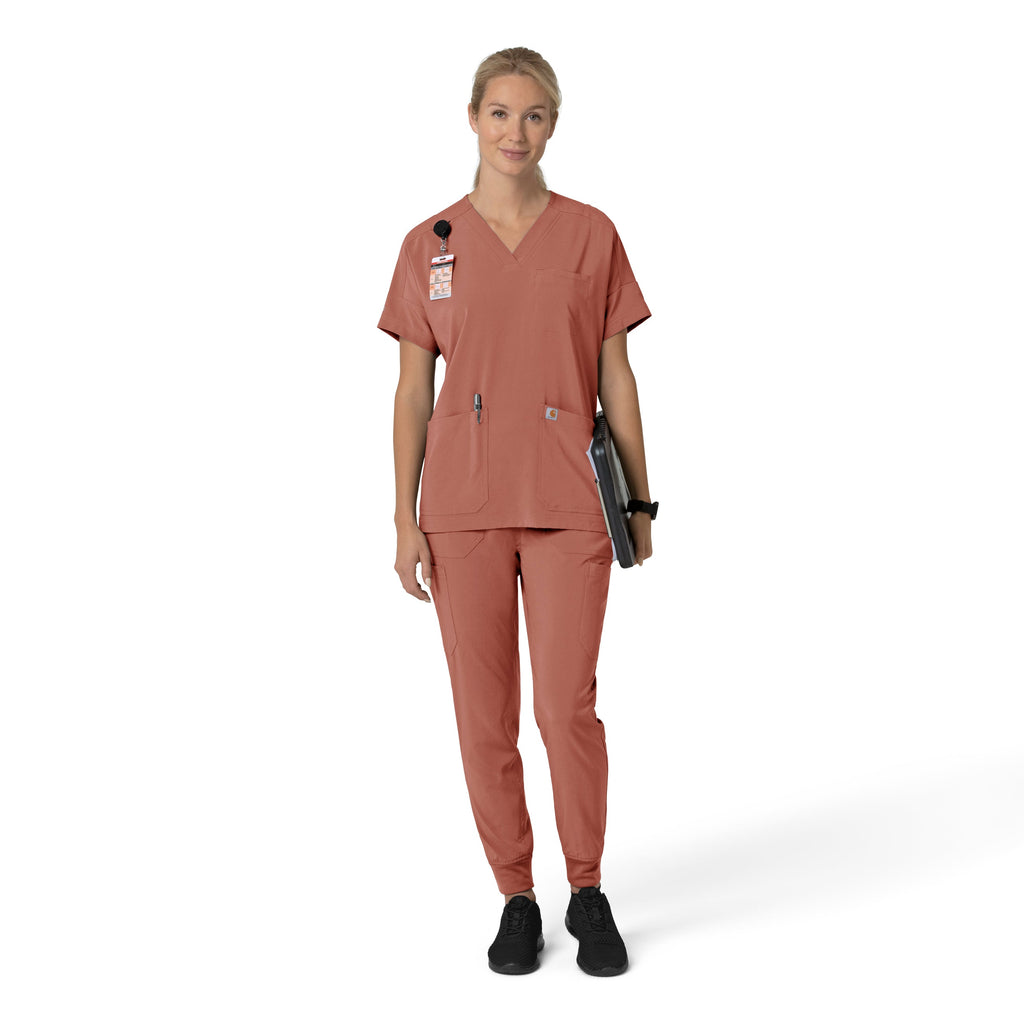 Force Cross-Flex C13110 Oversized V-Neck Scrub Top Wildrose