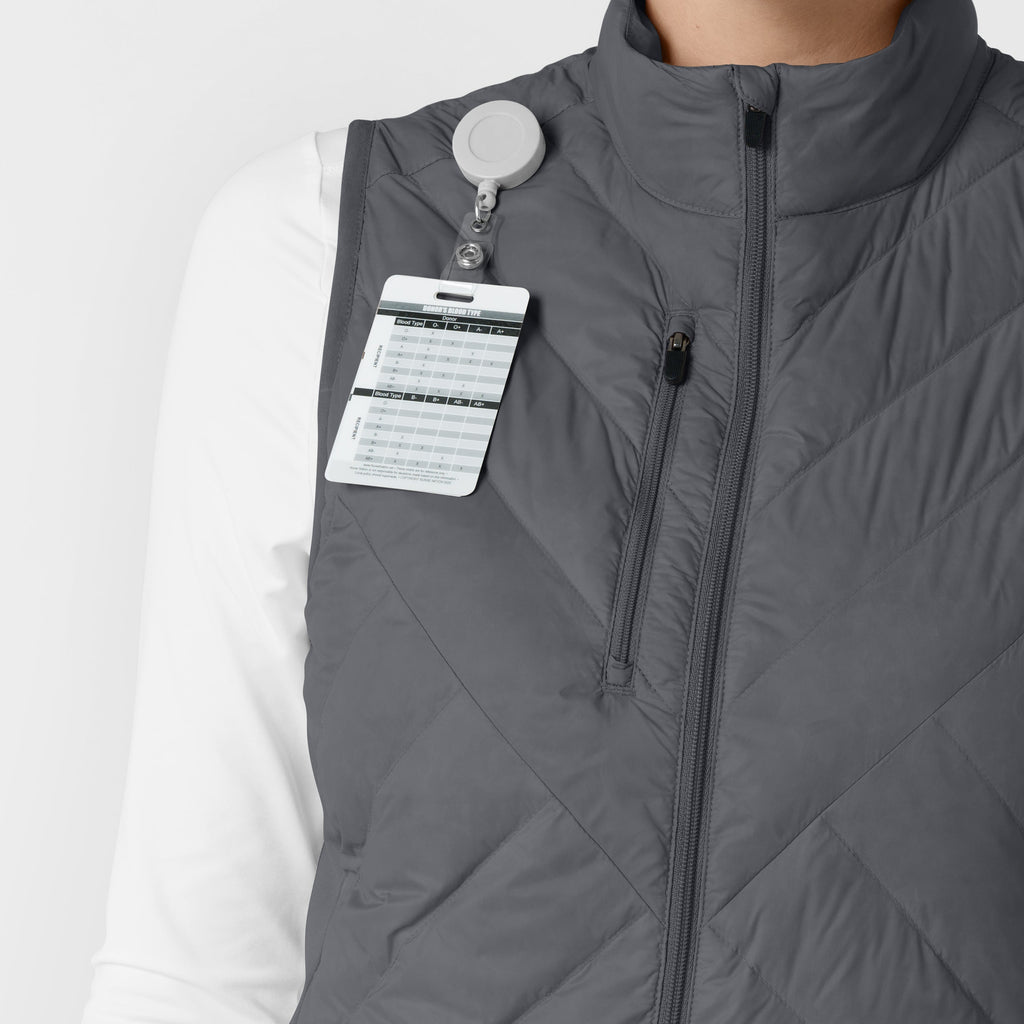 Layers 8277 Quilted Scrub Vest Pewter