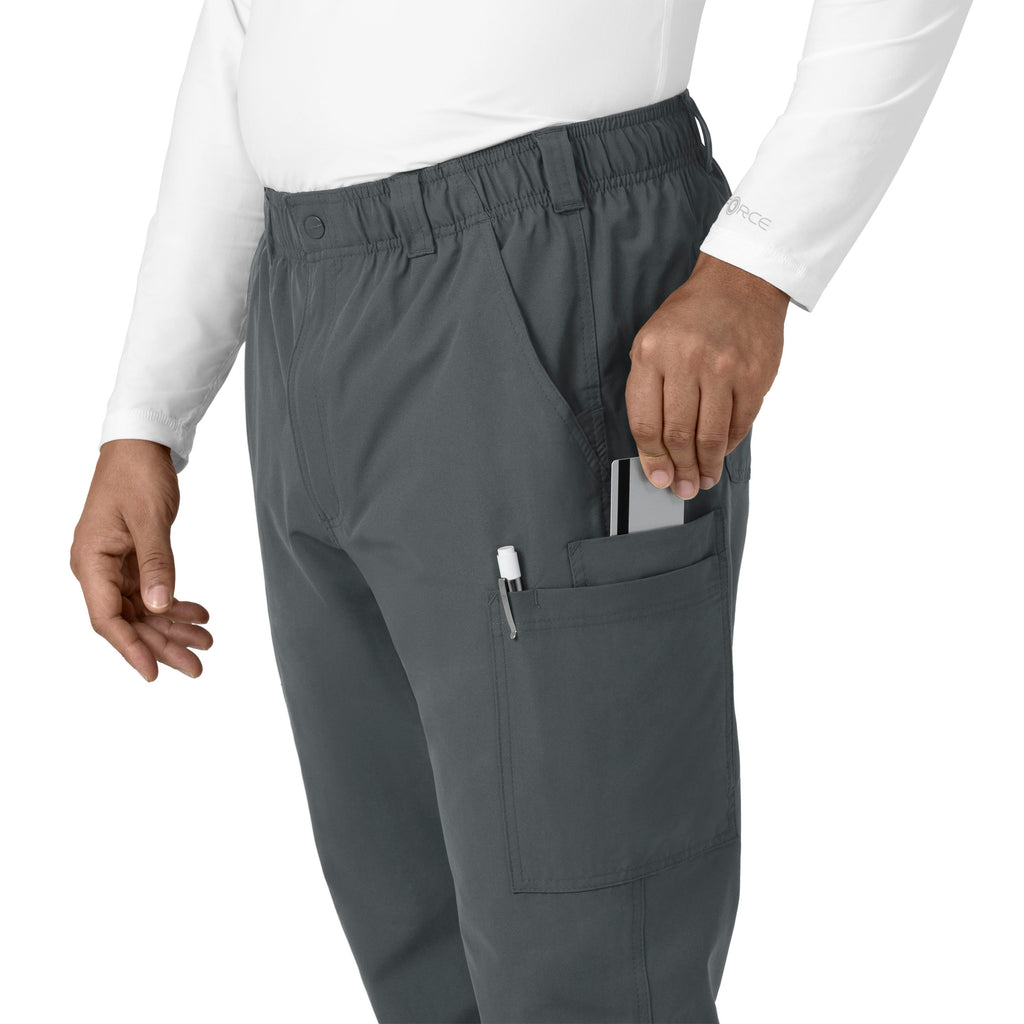 Force Essentials C56113 Men's Straight Leg Cargo Scrub Pants Pewter