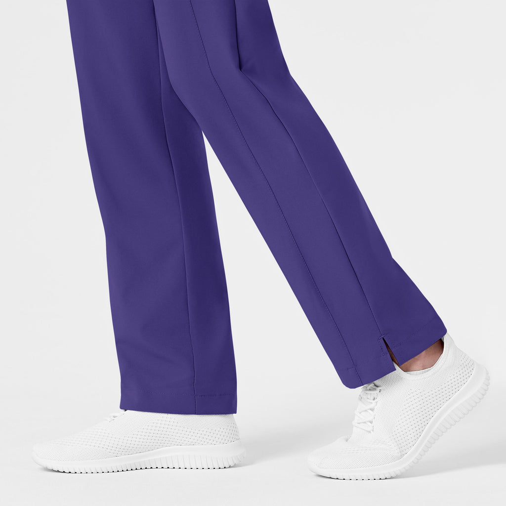 W123 5155 Flat Front Cargo Scrub Pants Grape
