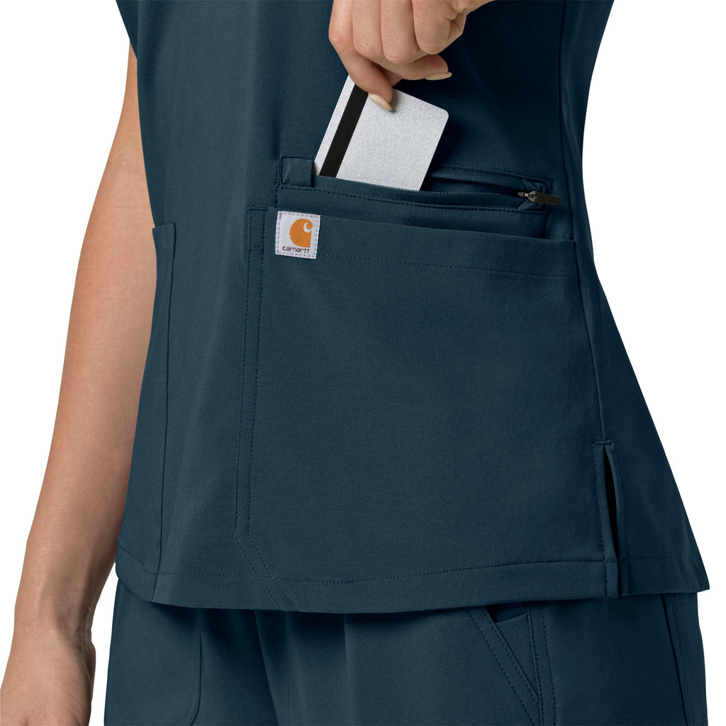 Force Cross-Flex C13210 Flex Panel V-Neck Scrub Top Navy