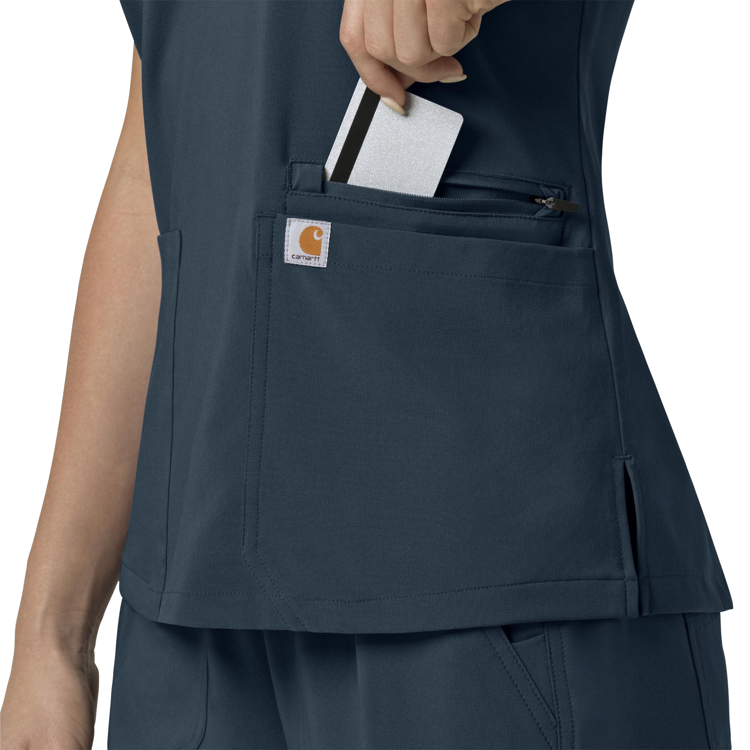 Force Cross-Flex C13210 Flex Panel V-Neck Scrub Top Navy