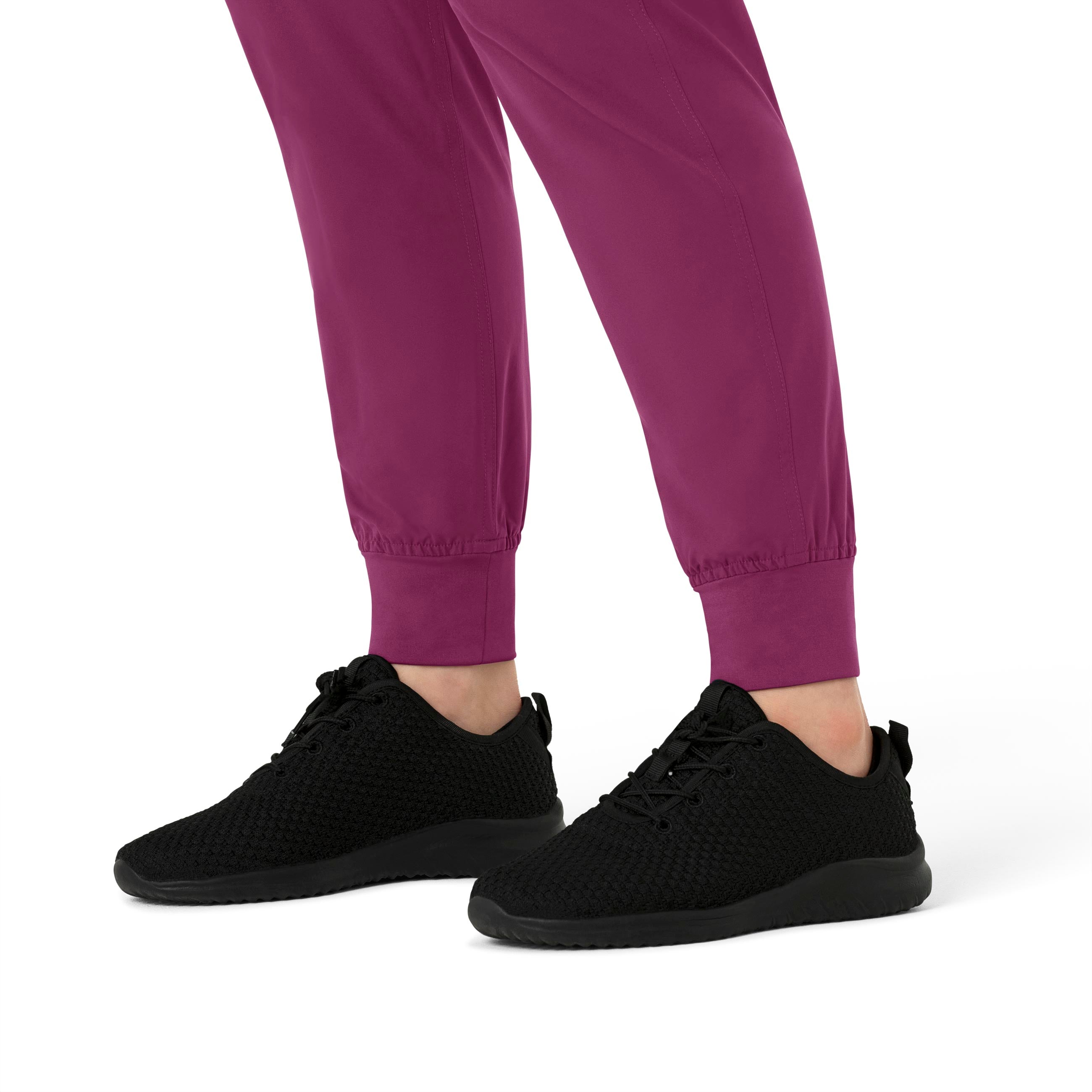 Force Essentials C54113 Maternity Jogger Scrub Pants Wine