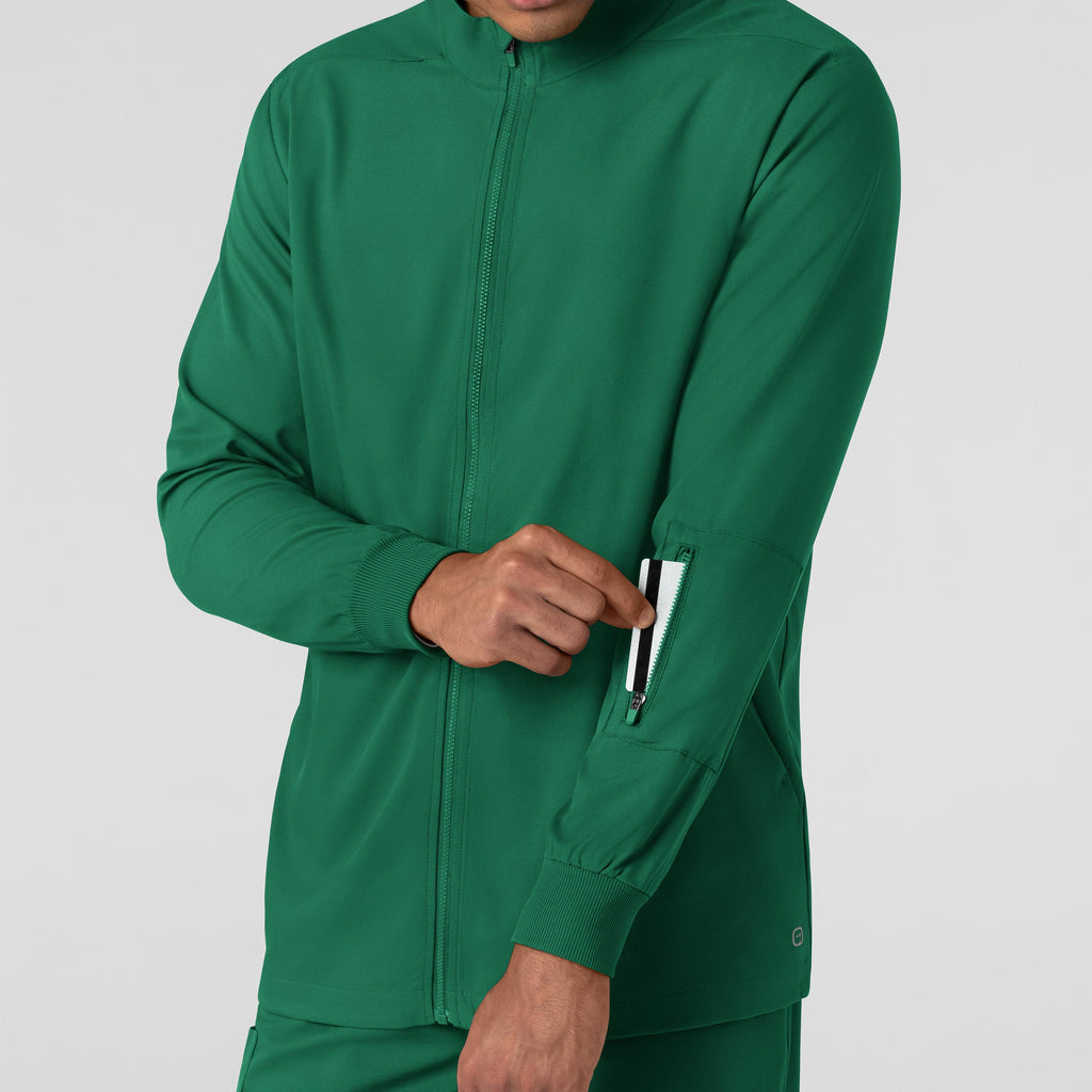 Boundless 8351 Men's Warm Up Scrub Jacket Hunter