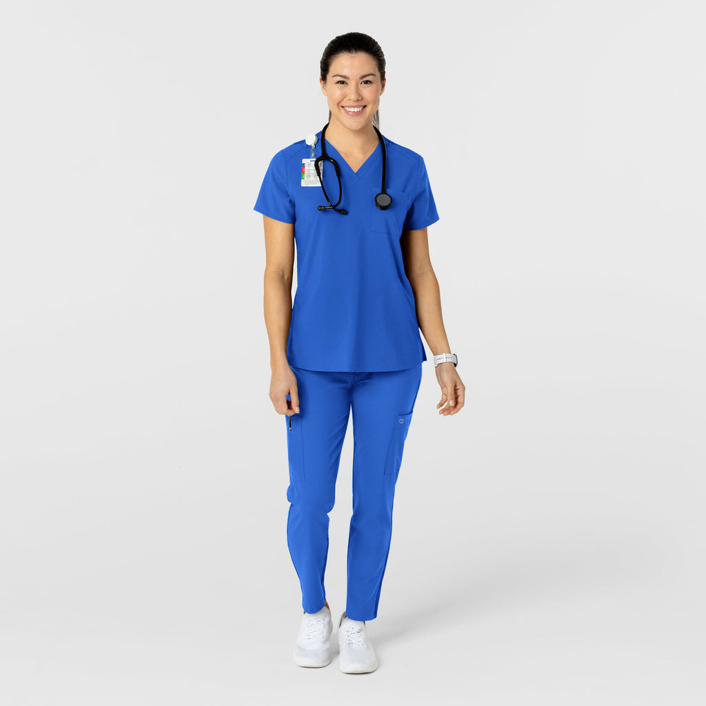 W123 5045 Flex-n-Reach Track Scrub Pants Royal