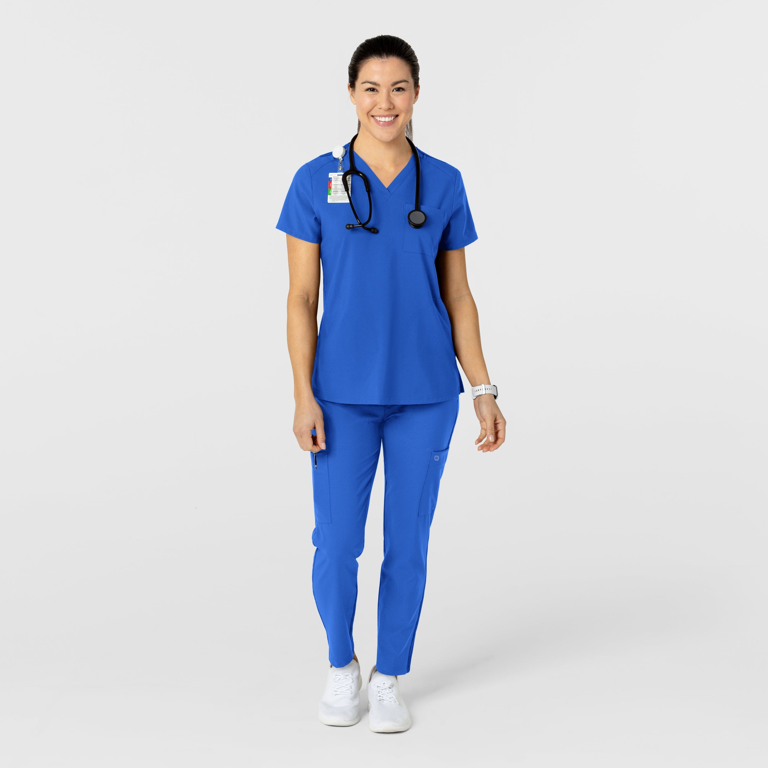 W123 5045 Flex-n-Reach Track Scrub Pants Royal