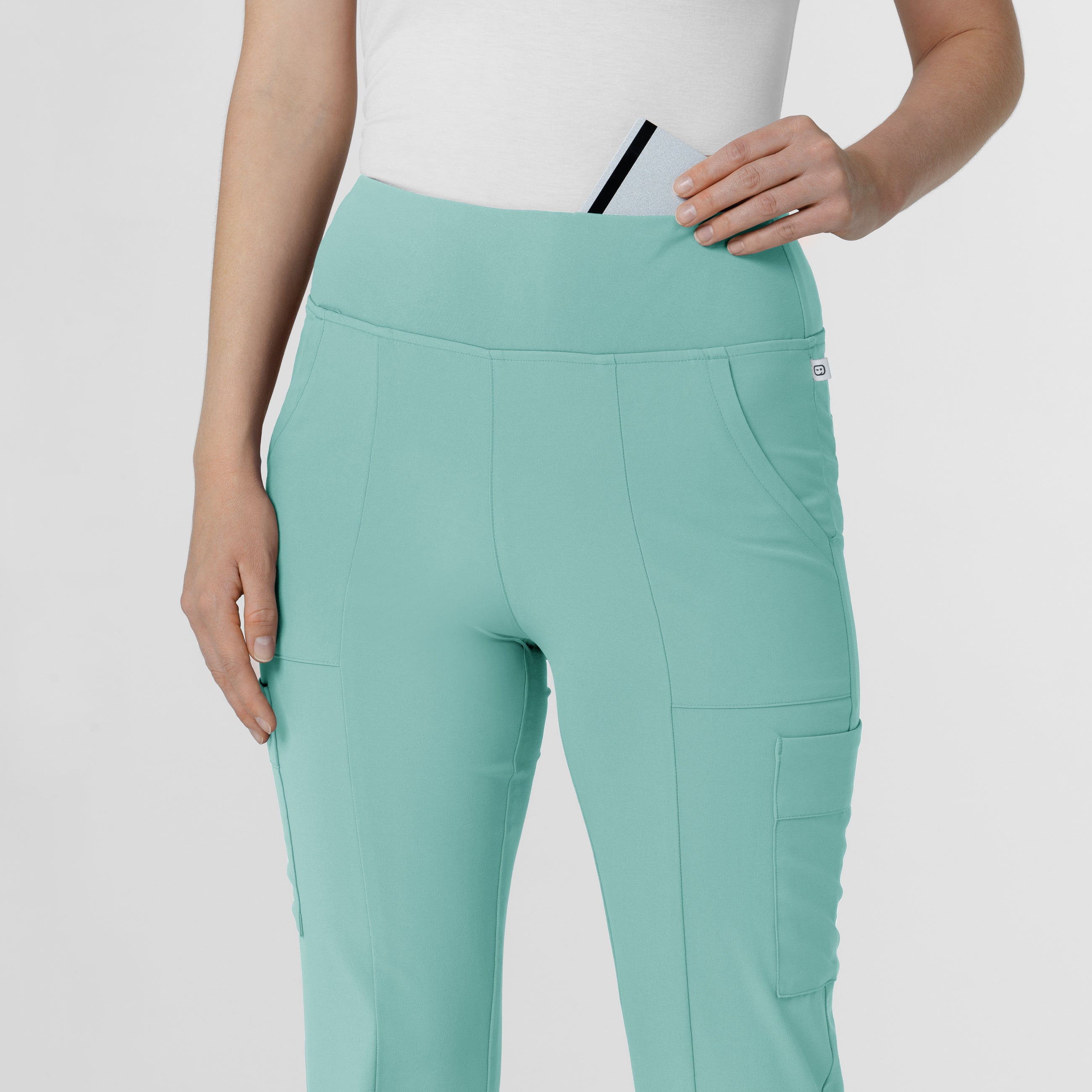 RENEW 5534 Cargo Flare Scrub Pants Turquoise