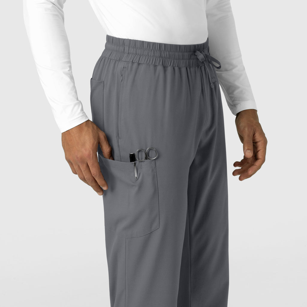 Boundless 5351 Men's Straight Leg Scrub Pants Pewter