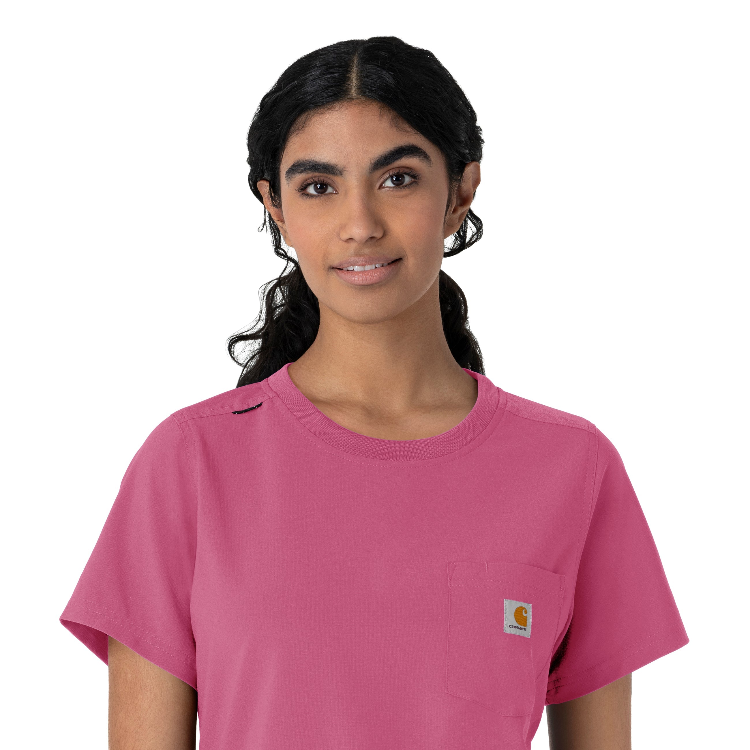 Force Cross-Flex C13510 Women's Crew Neck Scrub Top Electric Fuschia
