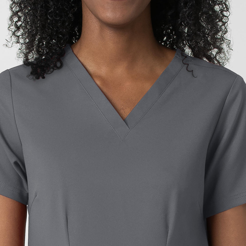 Thrive 6122 Fitted 3-Pocket V-Neck Scrub Top Pewter