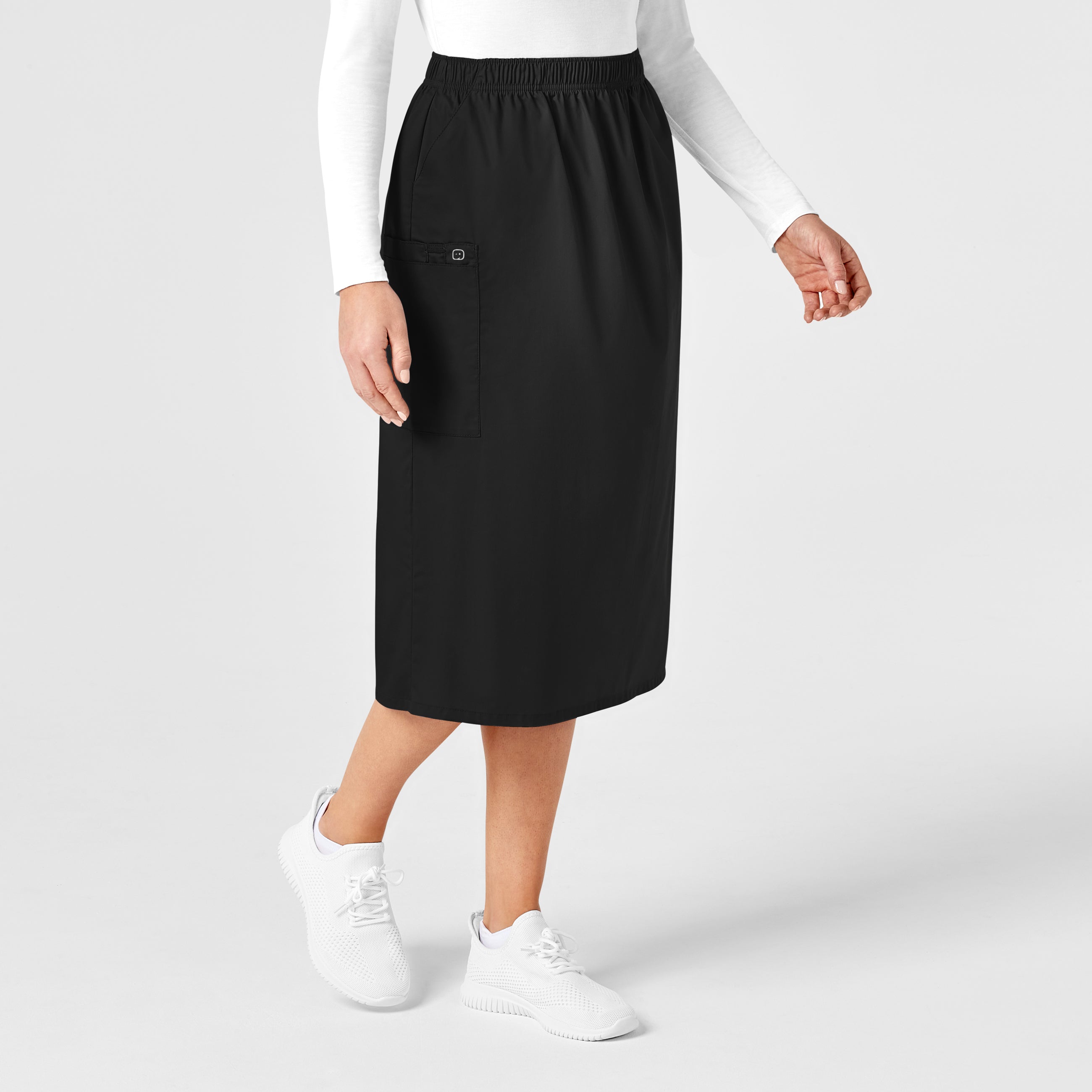WonderWORK 701 Pull On Cargo Skirt Black