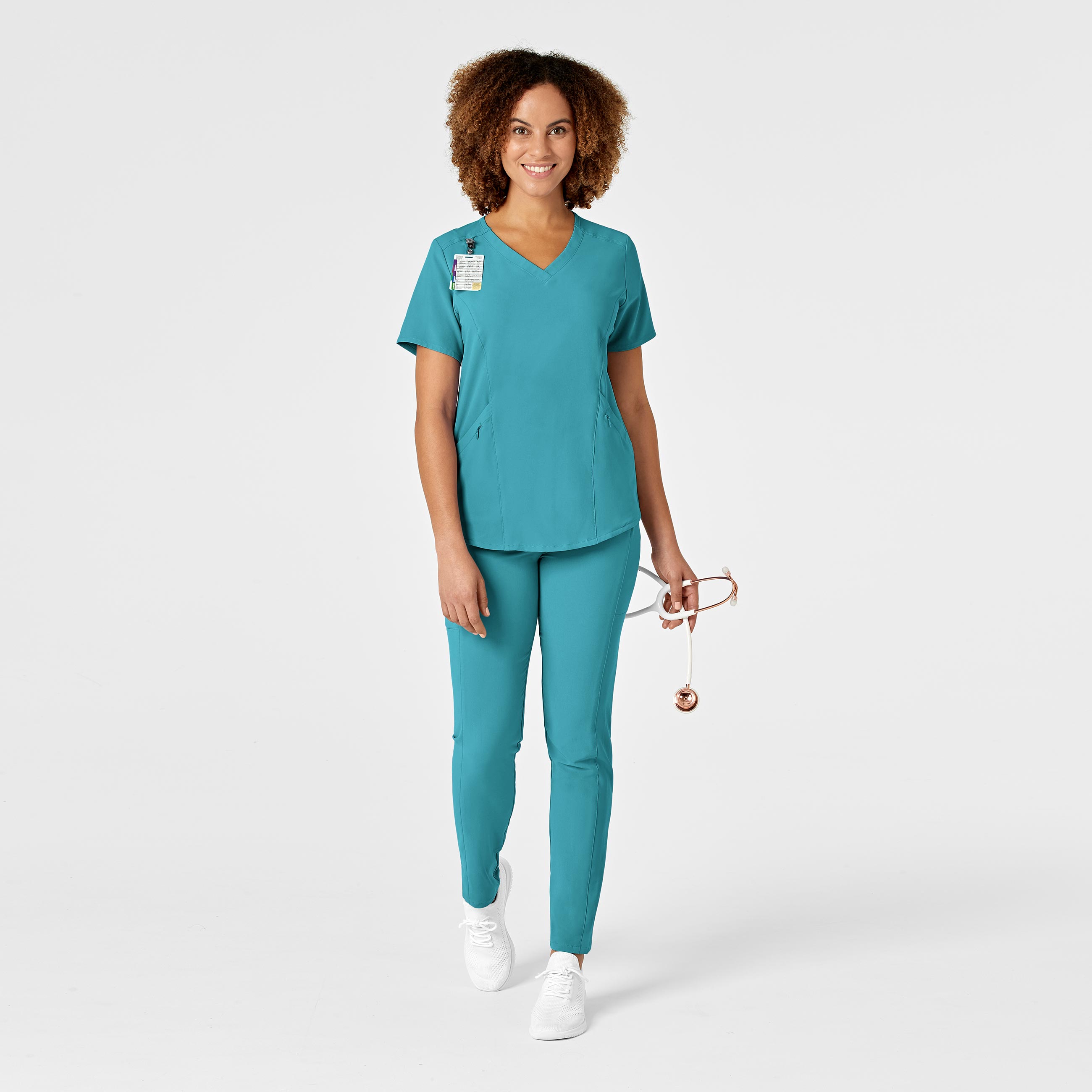 RENEW 6134 V-Neck Scrub Top Teal Blue